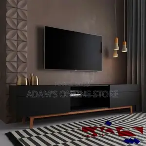 Black and Brown Stand Tv Unit 35cm Width by 6ft Length