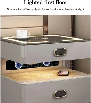 Wireless Charging Safe And Bedside Table