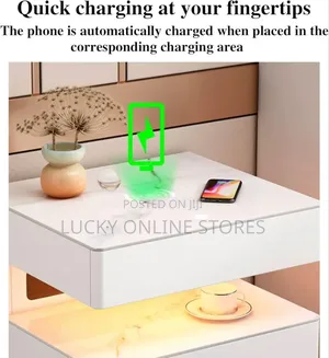 Wireless Charging Safe And Bedside Table