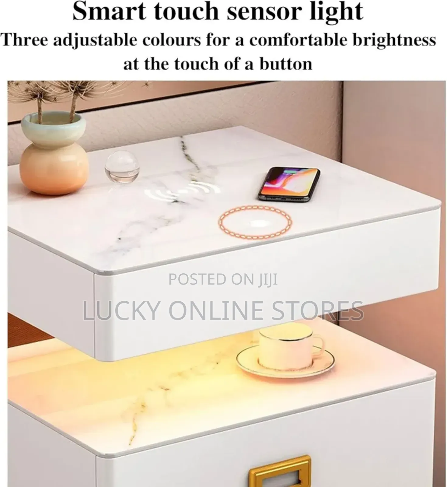 Wireless Charging Safe And Bedside Table
