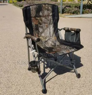 Foldable Camping Chair With Cup Holder and Side Bag
