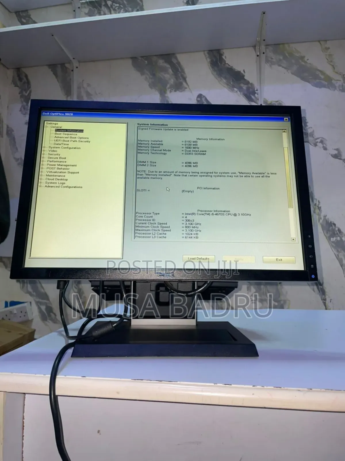 Desktop Computer Dell OptiPlex 9020 8GB Intel Core I5 HDD 500GB