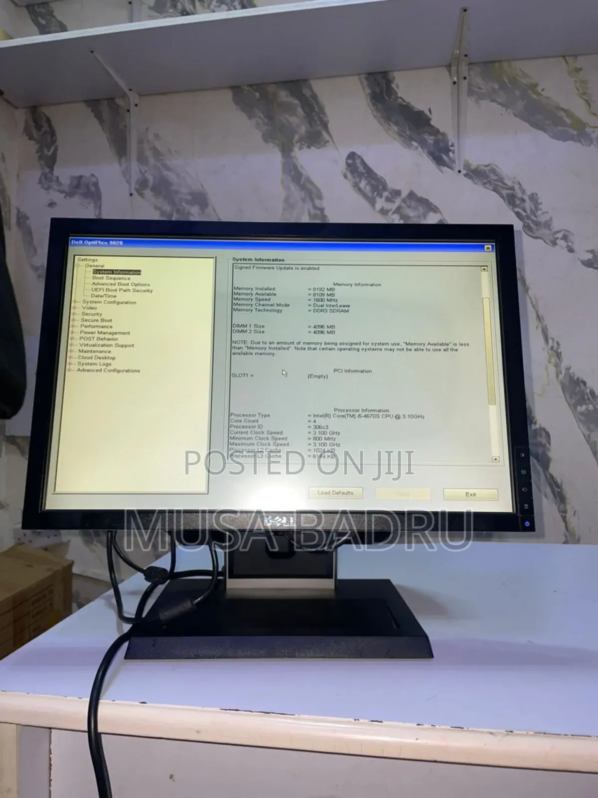 Desktop Computer Dell OptiPlex 9020 8GB Intel Core I5 HDD 500GB