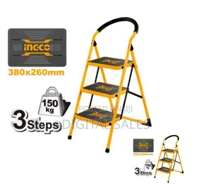 3 Step INGCO Steel Household Ladder