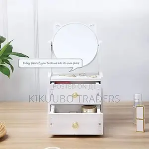 Cat Ears Make Up Mirror With Drawers