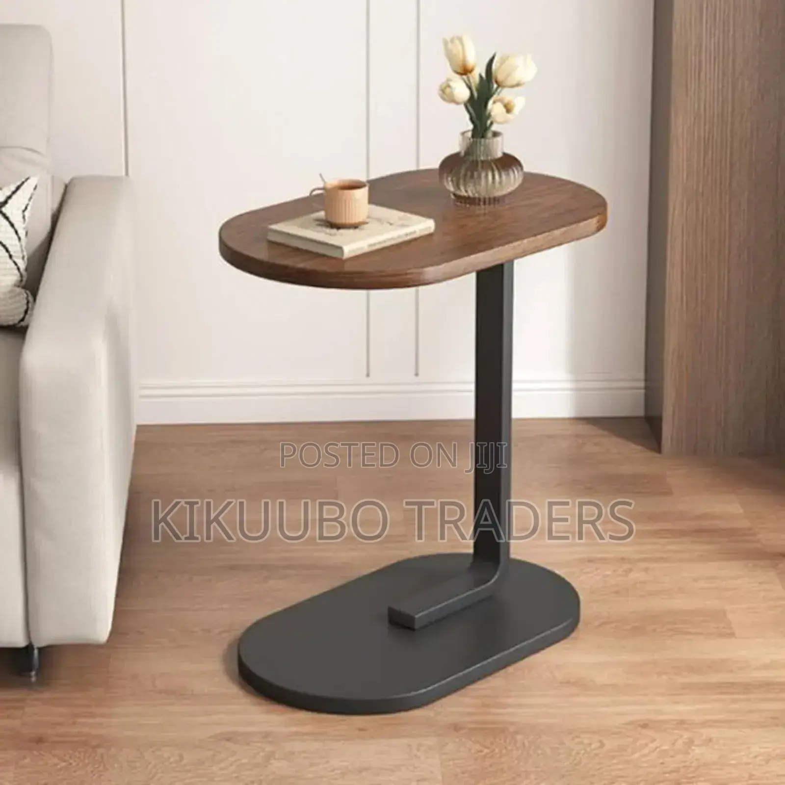 Portable C-Shaped Bedside Coffee Table Decor Table