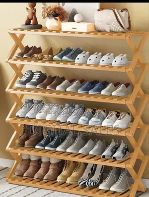 Foldable Wooden Shoe Rack