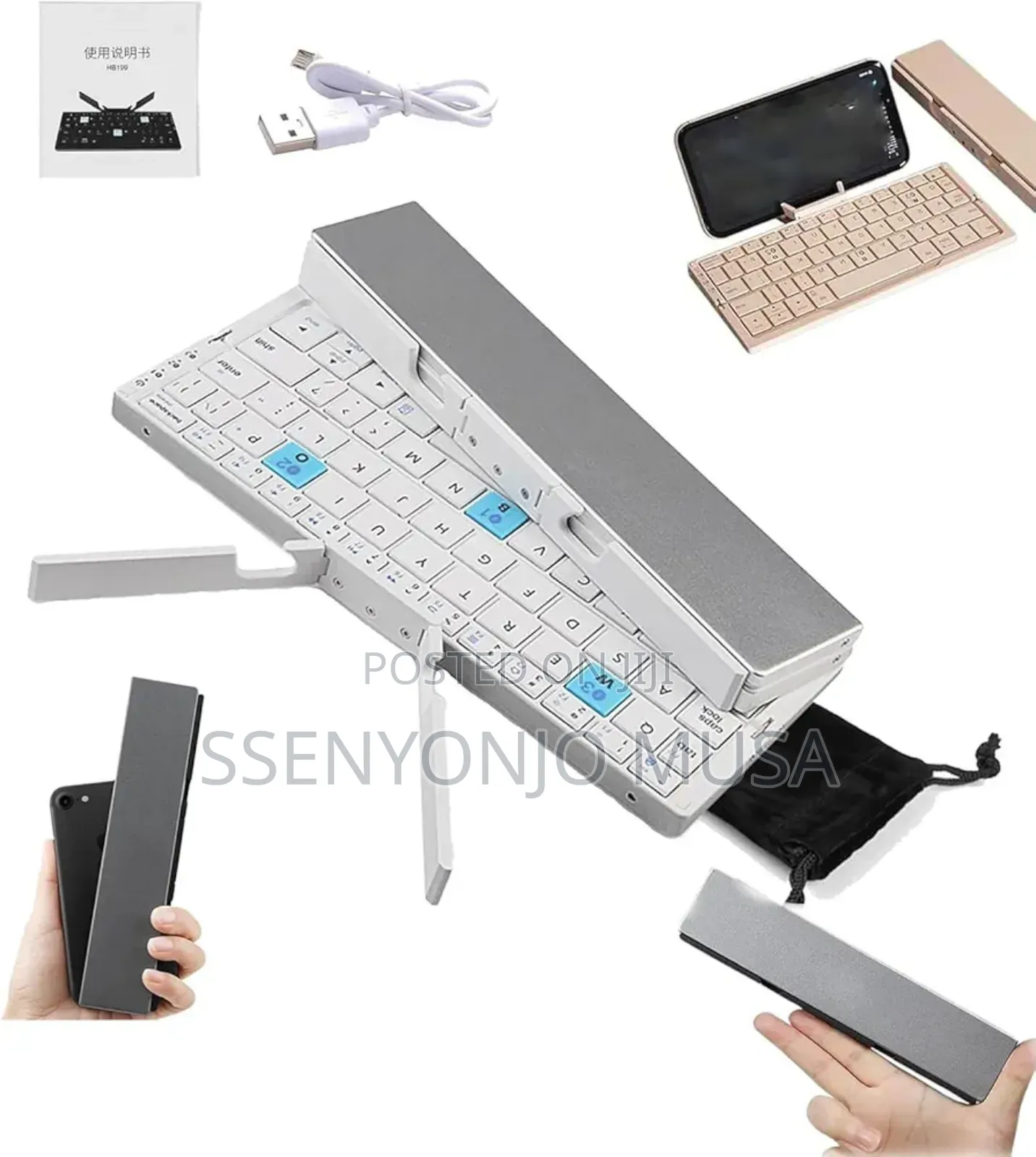 B.O.W Mini Foldable Keyboard - Ultra-Portable Wirelesstyping