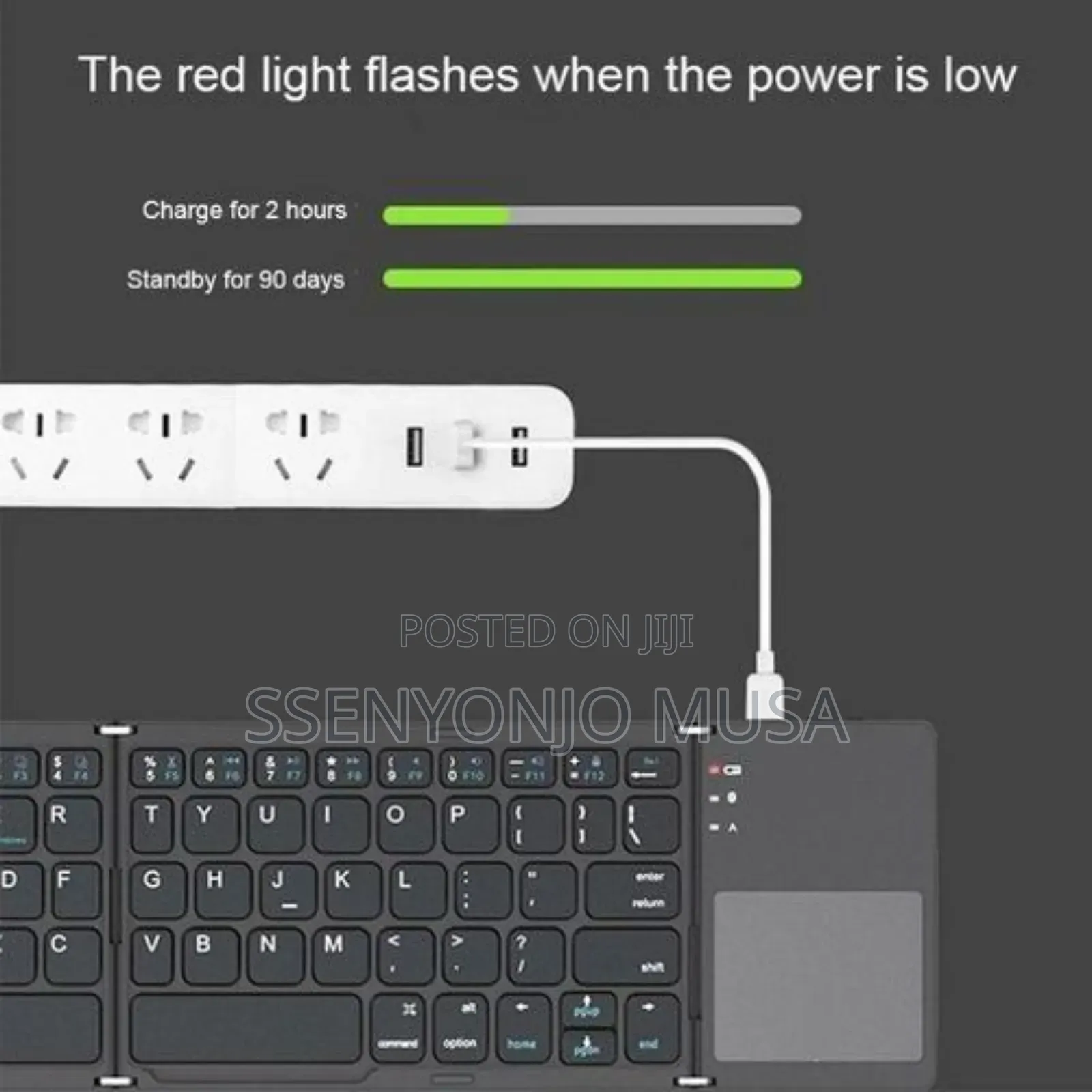 Mini Foldable Keyboard | Bluetooth 3.0 Touchpad for Multi-D-