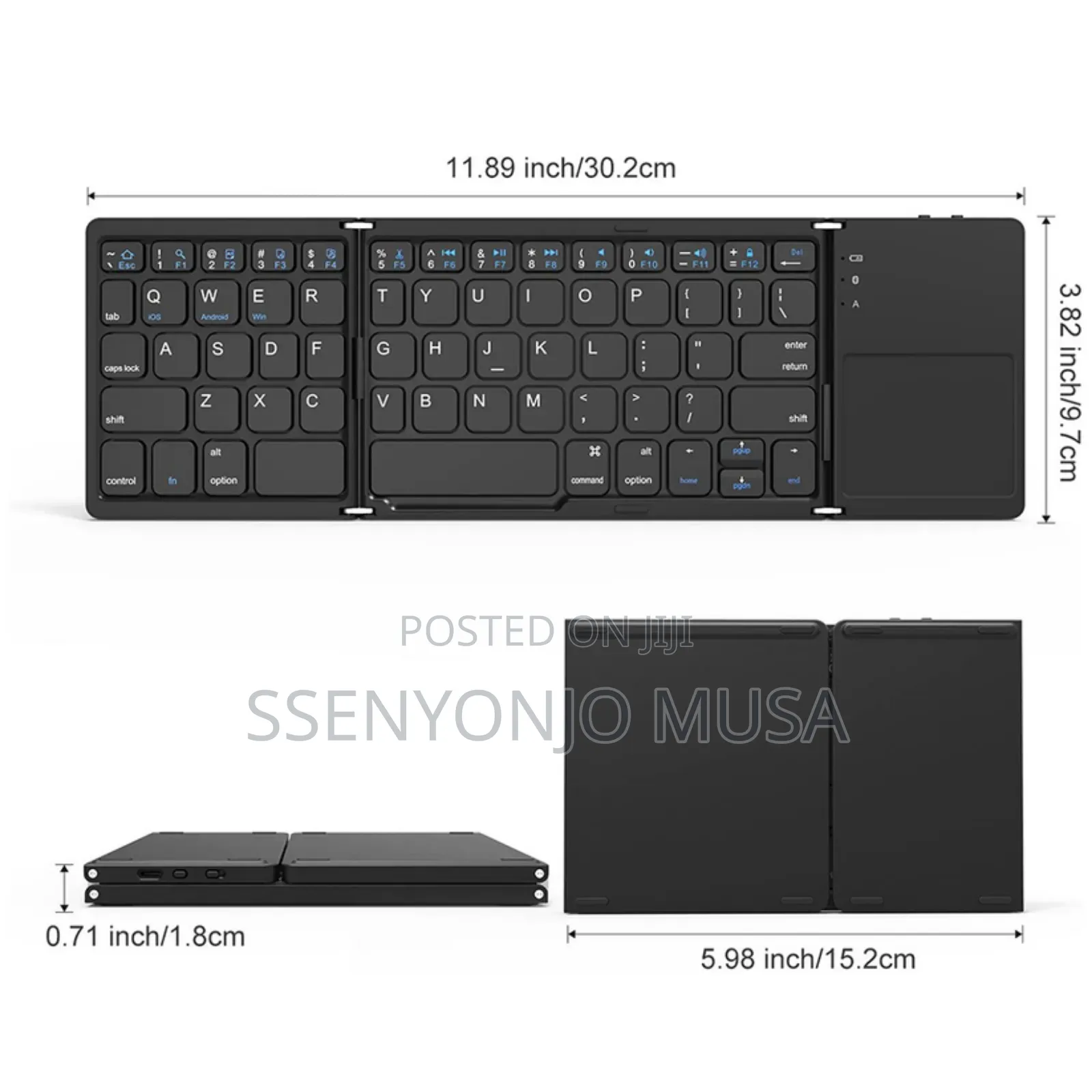 Portable Foldable Keyboard |Wireless/Bluetooth With Touchpad