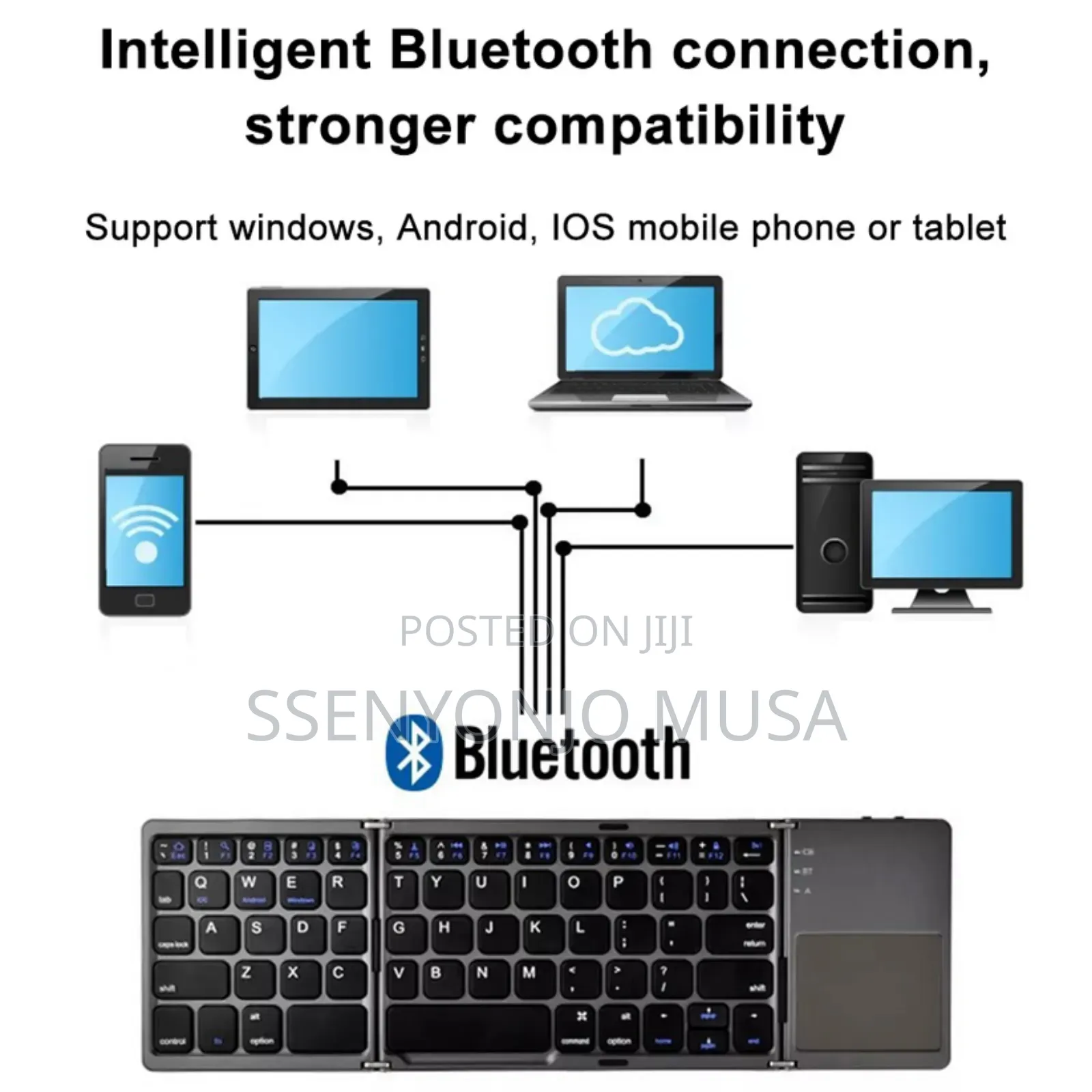 Portable Foldable Keyboard |Wireless/Bluetooth With Touchpad