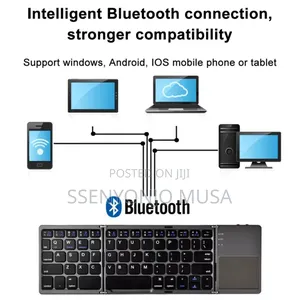 Portable Foldable Keyboard |Wireless/Bluetooth With Touchpad