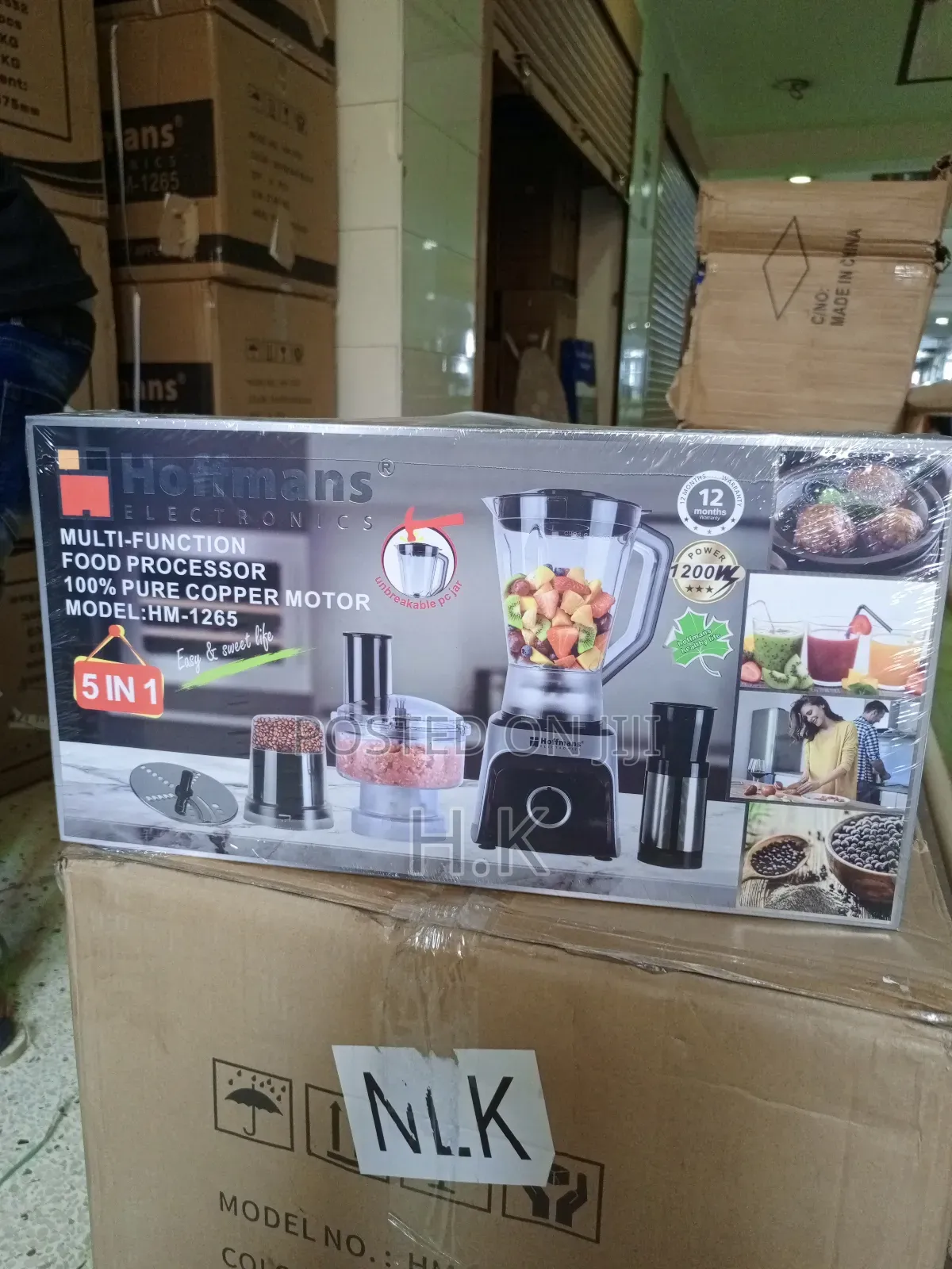 Hoffmans 5 in 1 Multifunction Food Processor Model HM-1265.