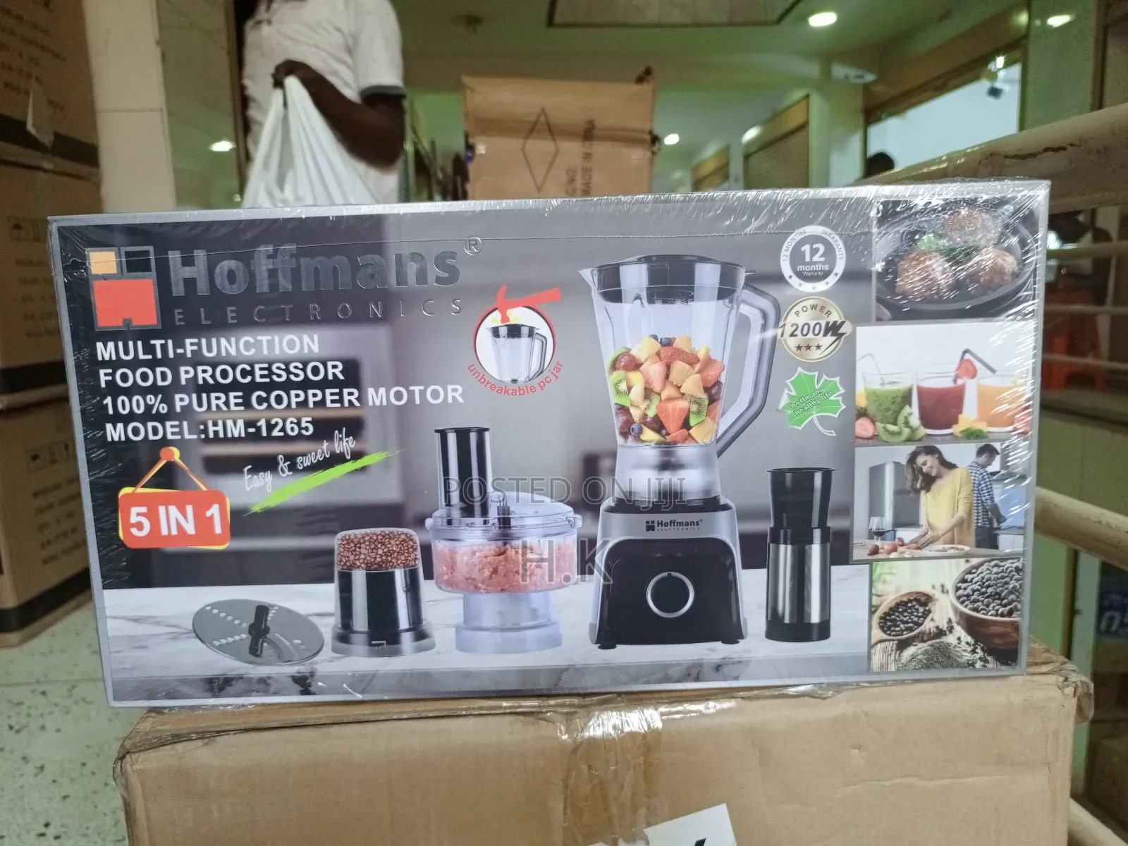 Hoffmans 5 in 1 Multifunction Food Processor Model HM-1265.