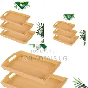 3 PCS Bamboo Serving Tray