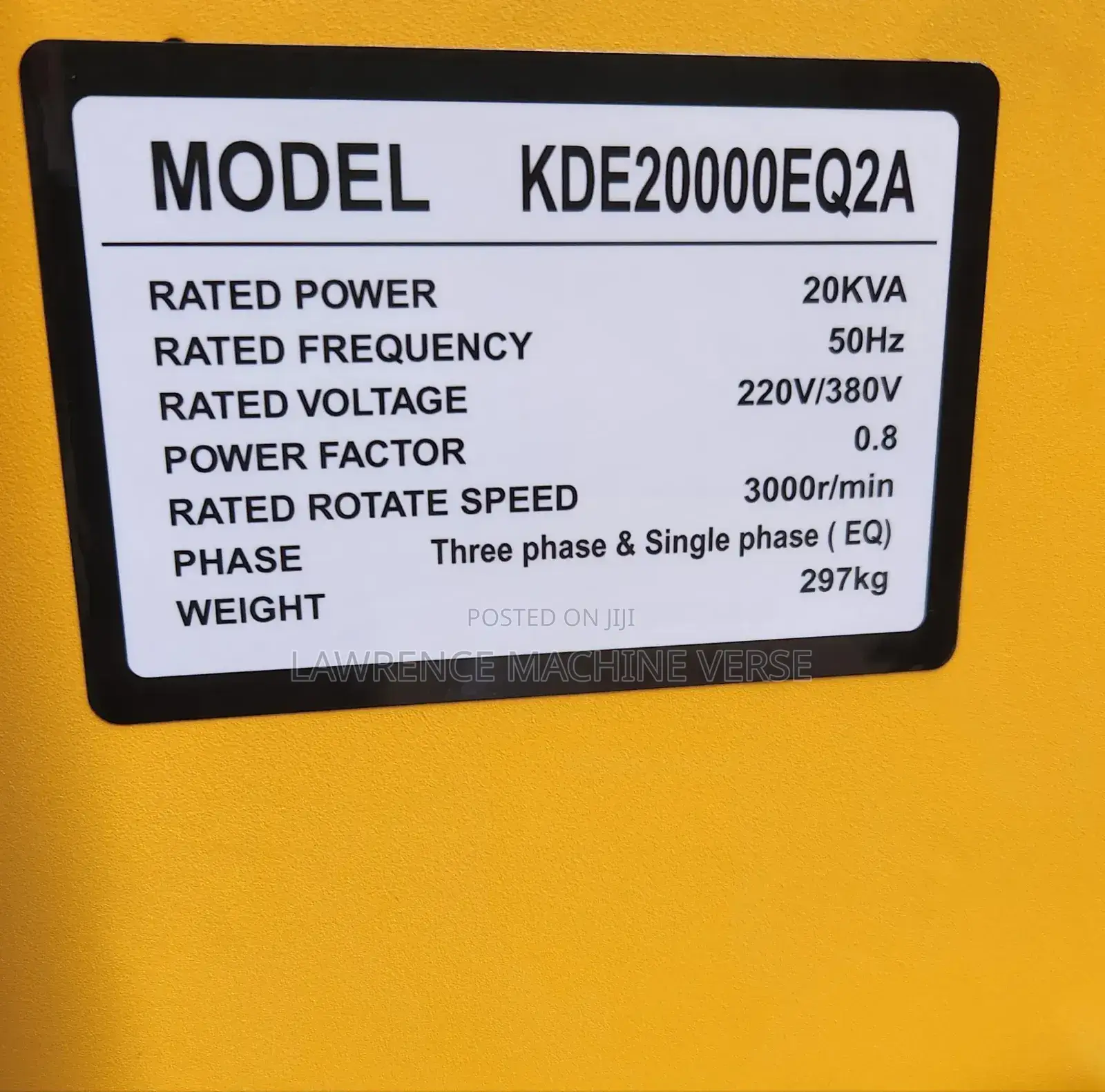 Silent Diesel Generator 20KVA Both Single and Three Phase