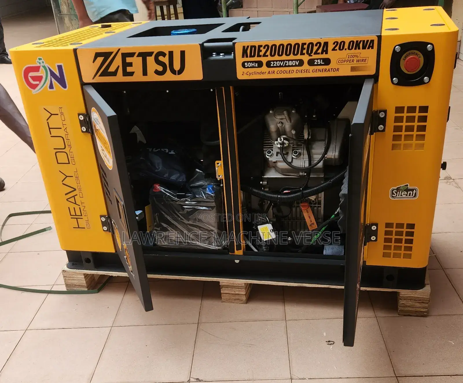 Silent Diesel Generator 20KVA Both Single and Three Phase