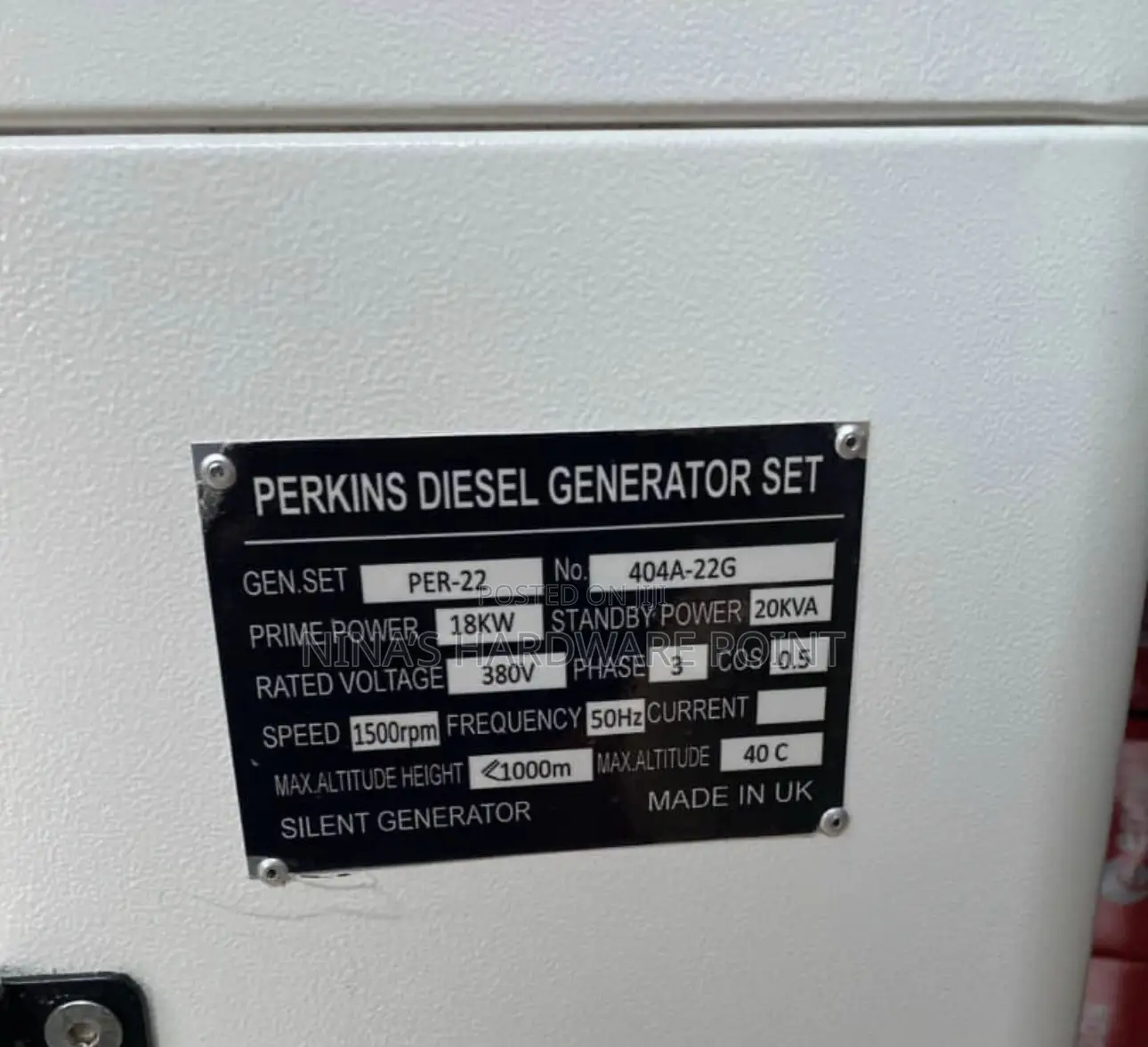 Generator Perkins 20kva