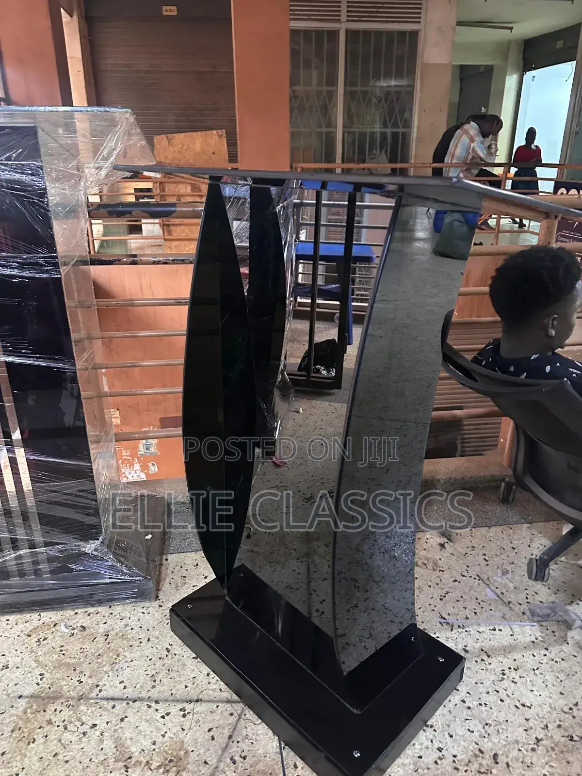 Black Glass Podium