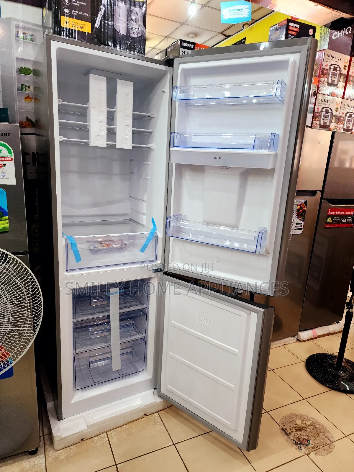 350lts SPJ Black Mirror Finish Refrigerator