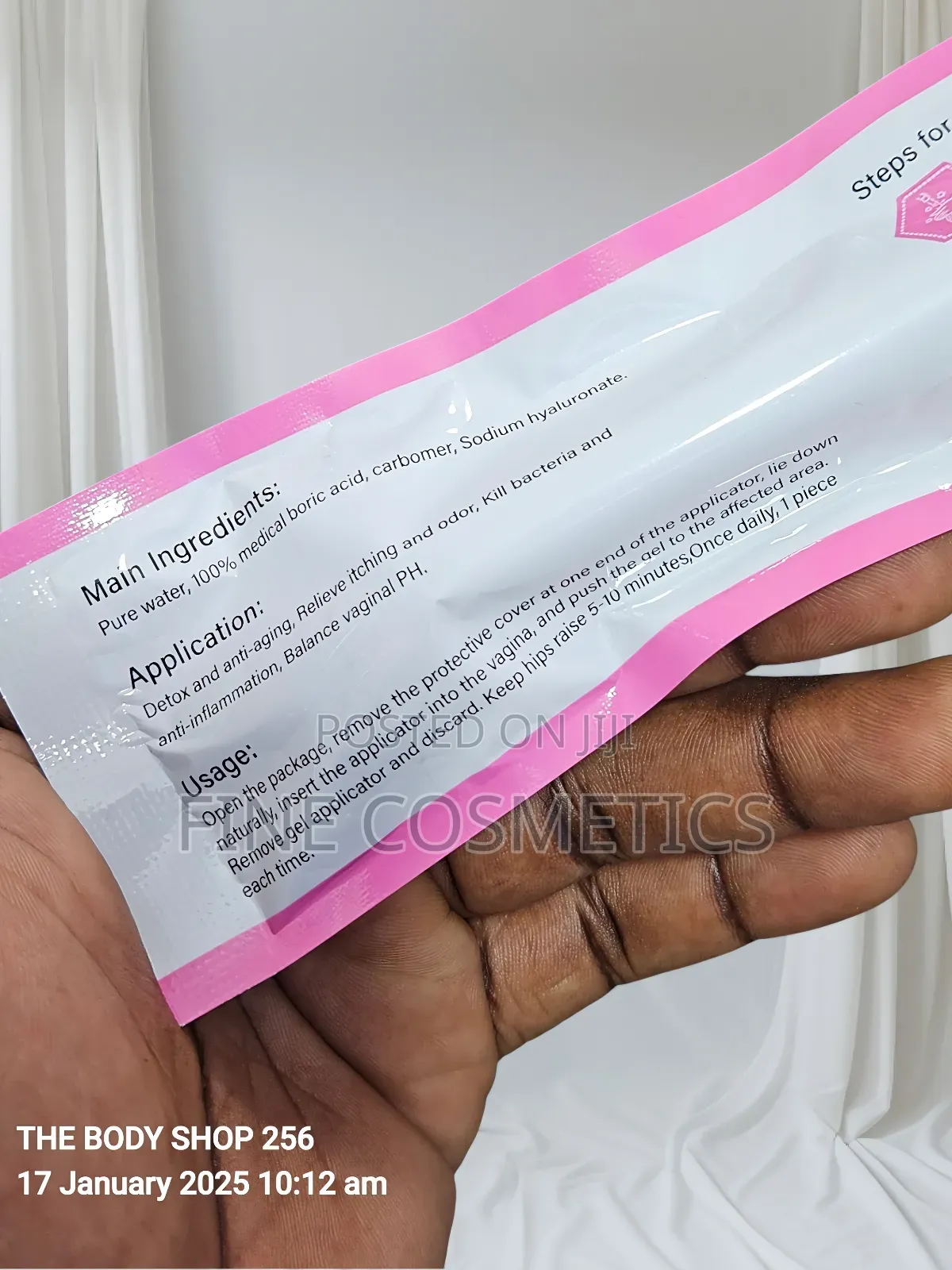 3-Sackets BORIC ACID GEL, Antibacterial Vagina Odour Control