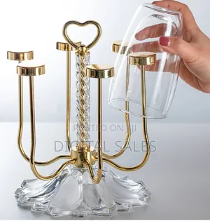 Golden Stainless Steel Glass Holder