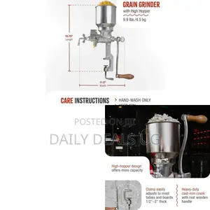 Aluminum Grain Grinder