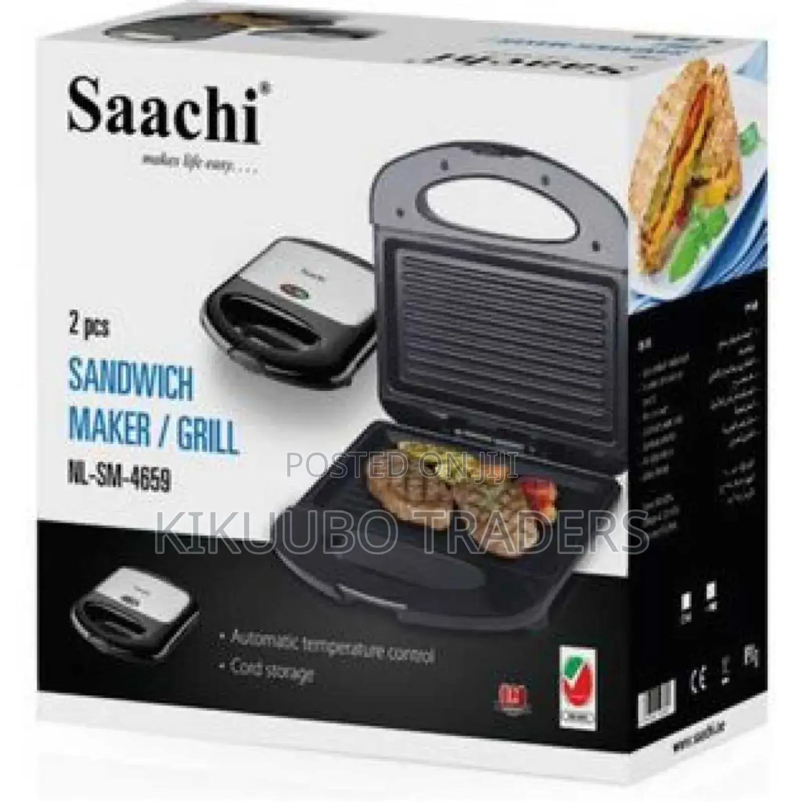 Saachi 2 Slice Sandwich Maker/ Grill