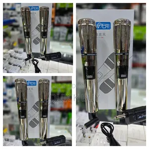 2 Metallic Heavy Duty Uhf Wireless Microphone