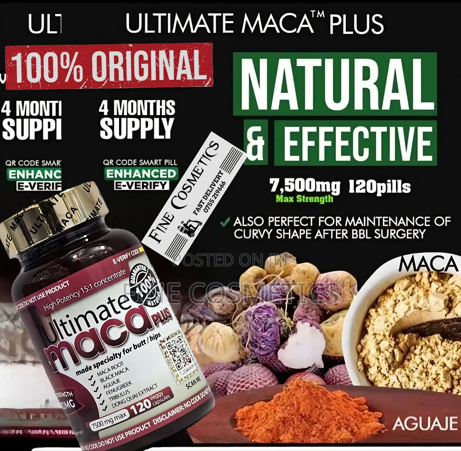 AUTHENTIC ULTIMATE MACA for Buttocks, Hip+Curvy Figure Pills