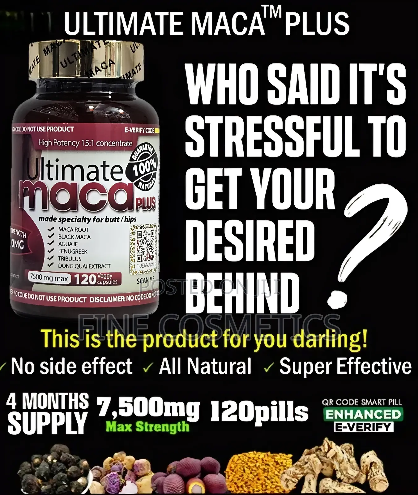 AUTHENTIC ULTIMATE MACA for Buttocks, Hip+Curvy Figure Pills
