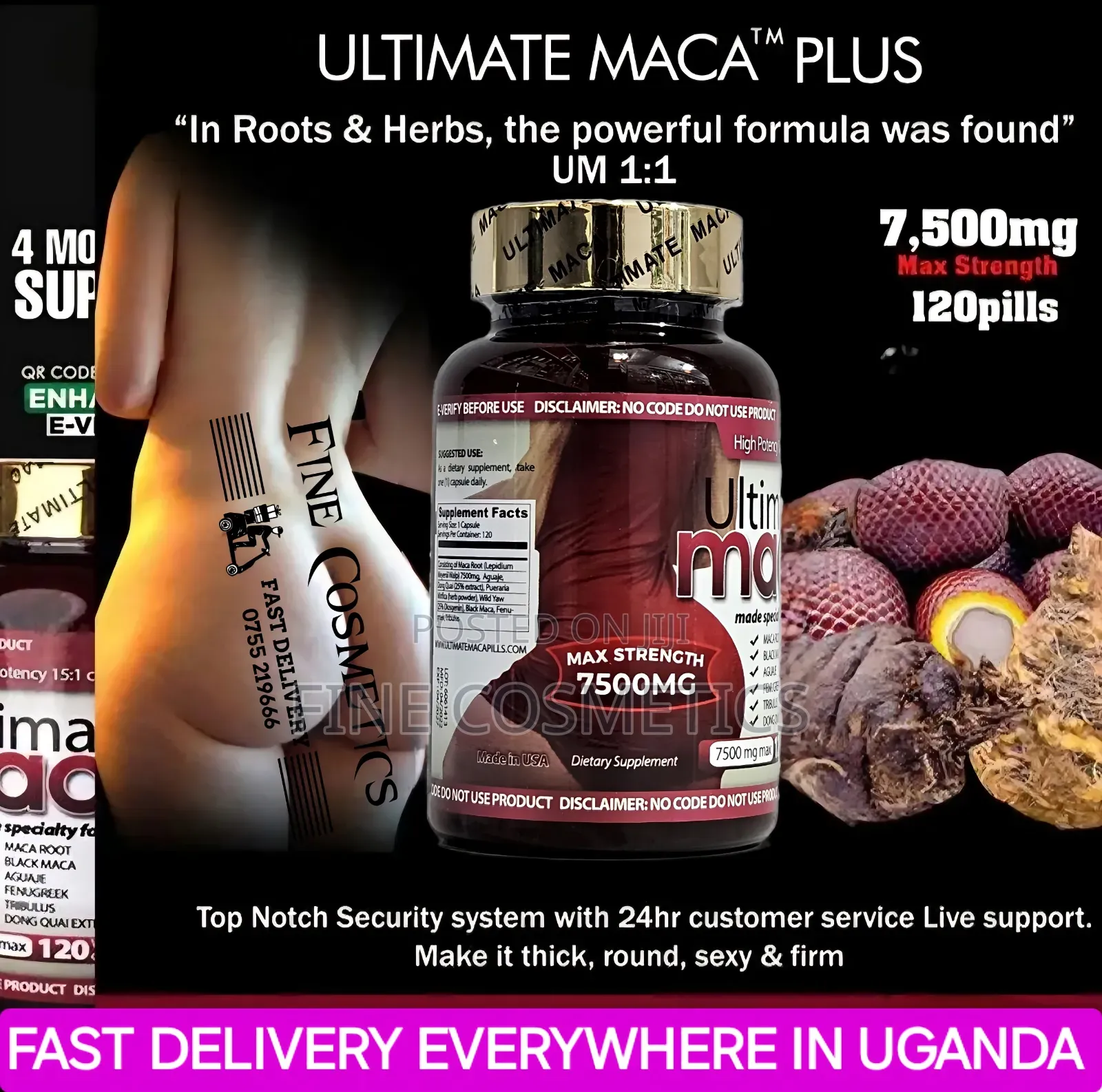 AUTHENTIC ULTIMATE MACA for Buttocks, Hip+Curvy Figure Pills