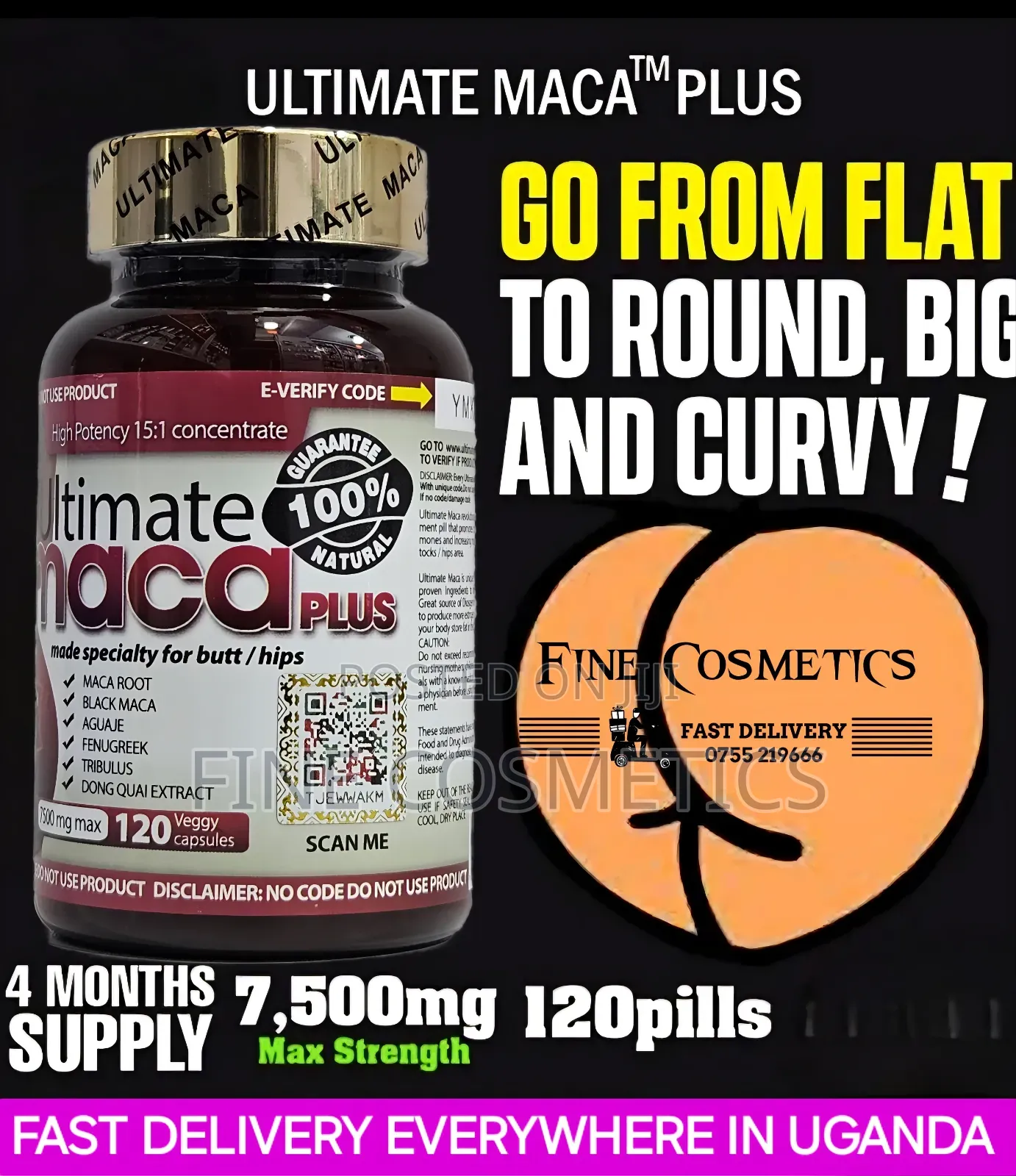AUTHENTIC ULTIMATE MACA for Buttocks, Hip+Curvy Figure Pills