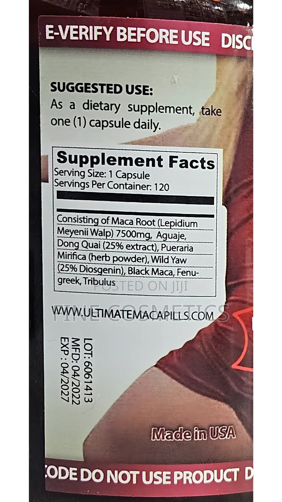 AUTHENTIC ULTIMATE MACA for Buttocks, Hip+Curvy Figure Pills