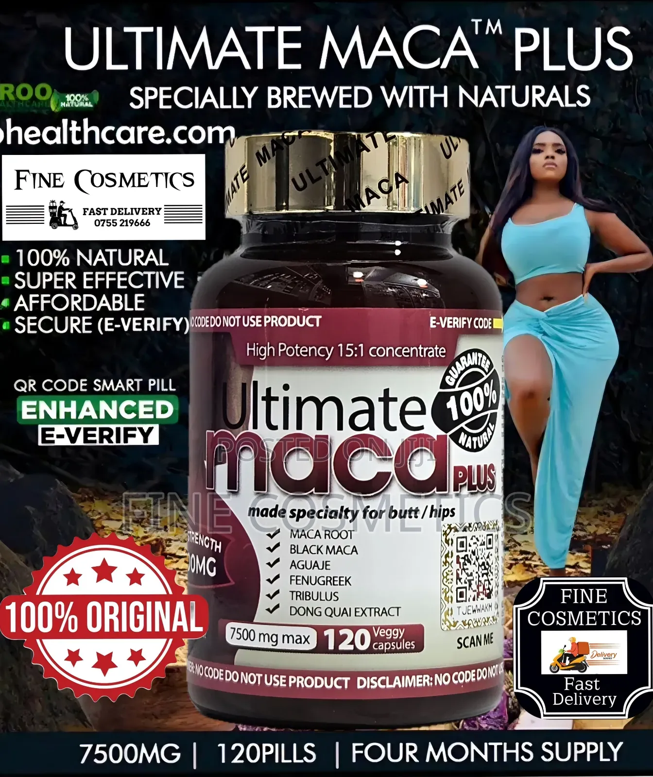AUTHENTIC ULTIMATE MACA for Buttocks, Hip+Curvy Figure Pills