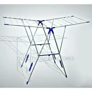 Steel Clothes Rack, Dryer. Drying, Rod, Hanger - White, Blue