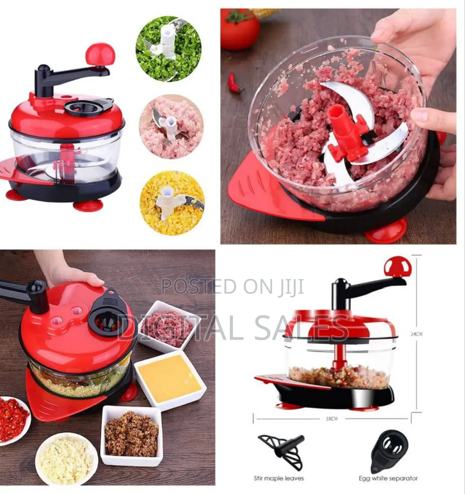 Manual Vegetable Cutter, 4 Blades