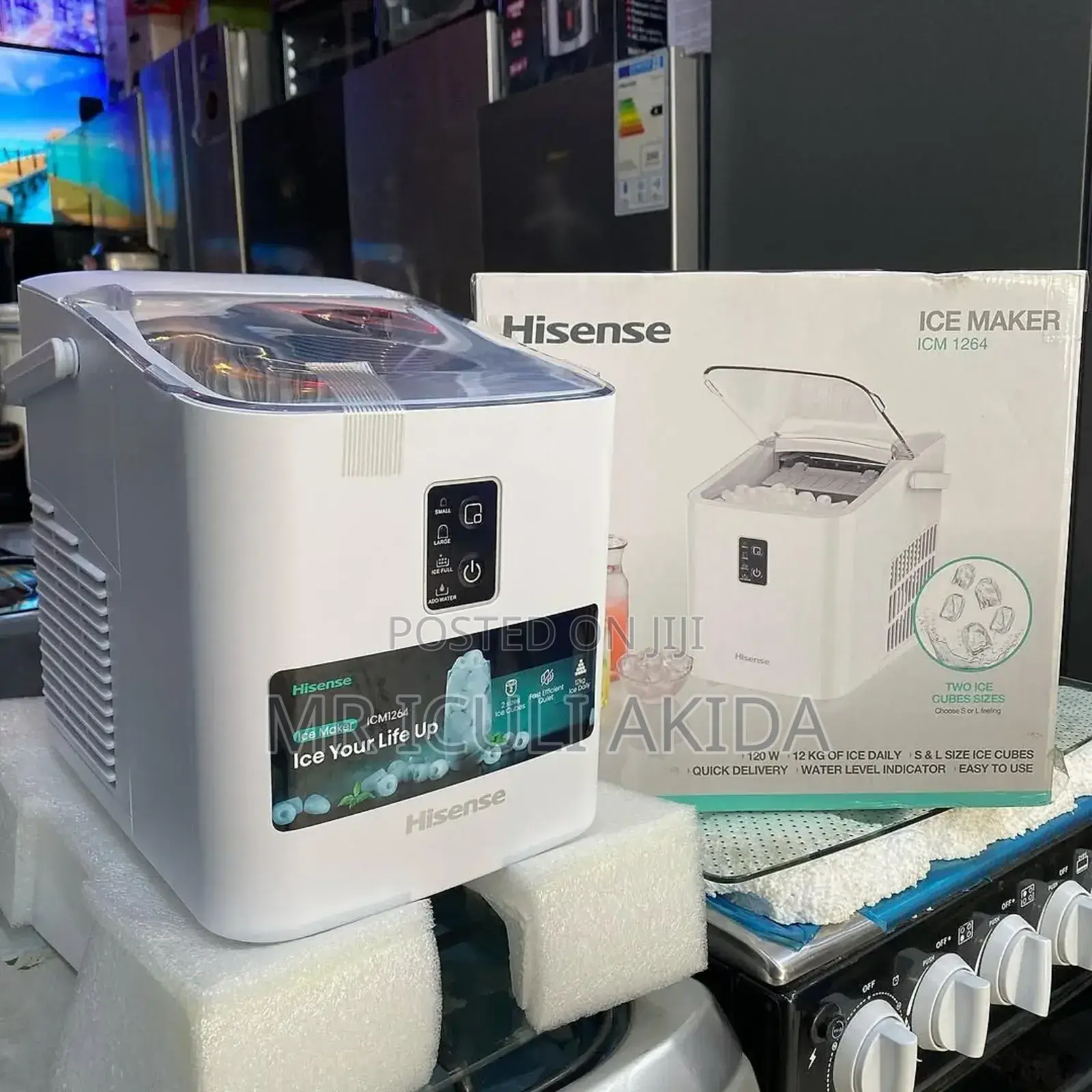 Hisense 12kg 120w 2 Ice Cube Size Ice Maker Machine