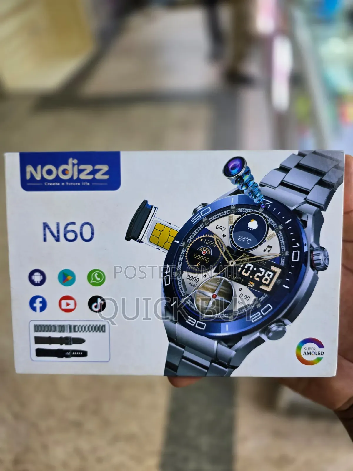 5G Sim Enabled Amoled Android Smart Watch