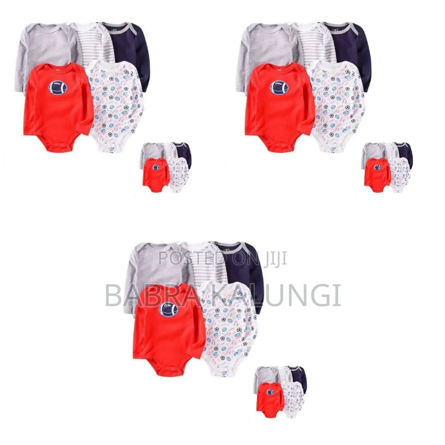 5 Pack Baby Boy Long Sleeve Bodysuits - Multiple Design