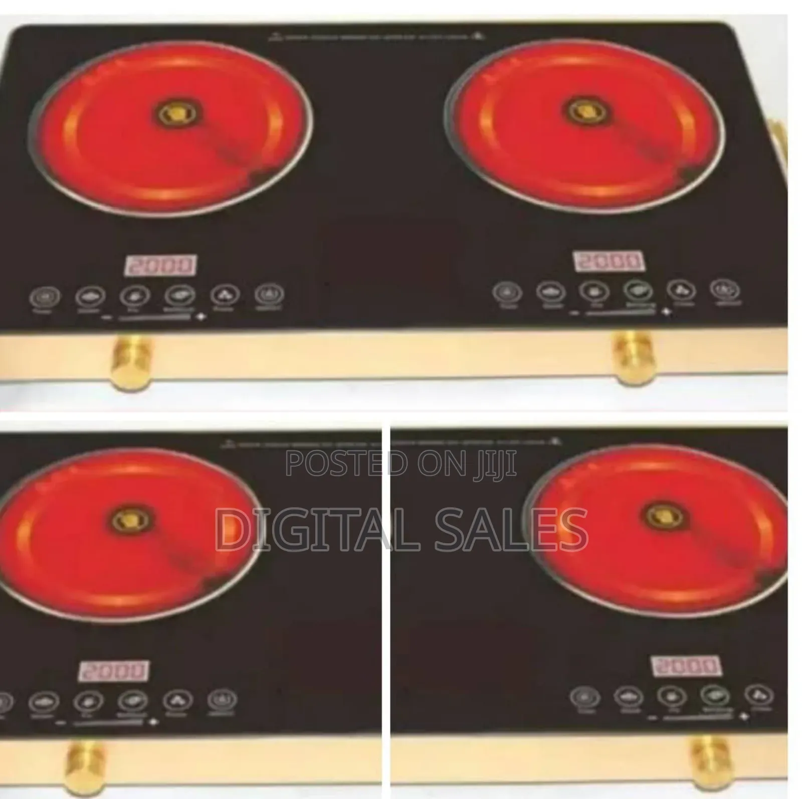 2 Burner Infrared Glass Ceramic