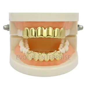 Custom Gold Plated Hip Hop Top Lower Teeth Grillz