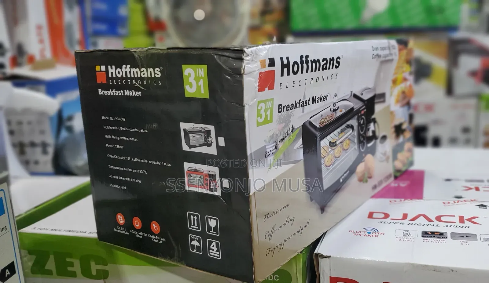 Hoffman 3-in-1 Breakfast Machine | Coffee Maker, Frying Pan.