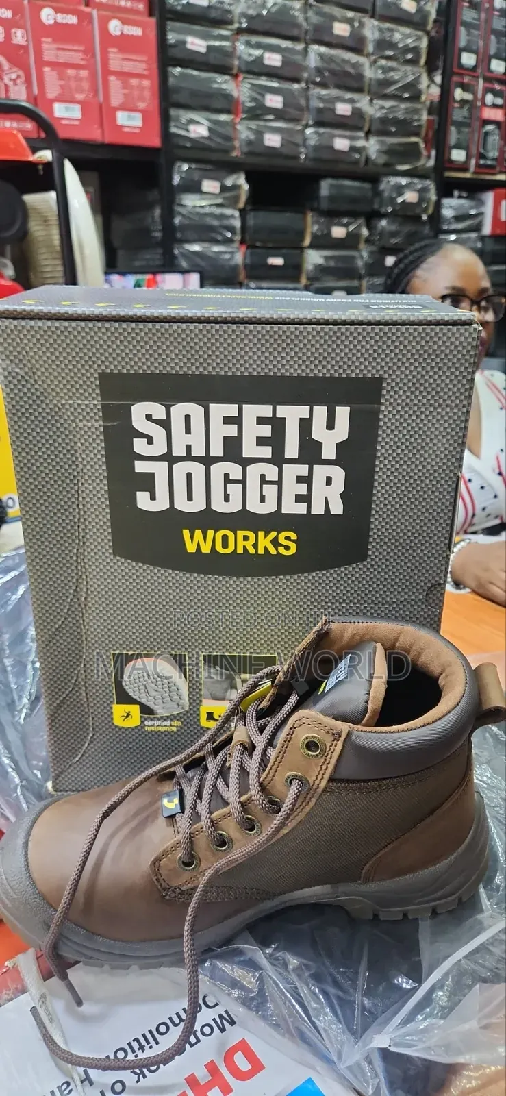 Genuine Leather Safety Shoe (Safety Jogger)