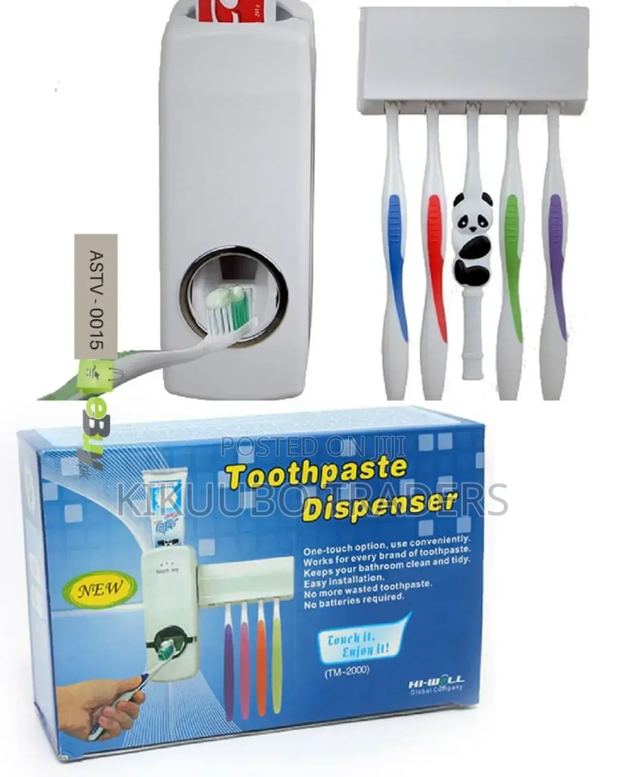 Toothpaste Dispenser and Toothbrush Holder