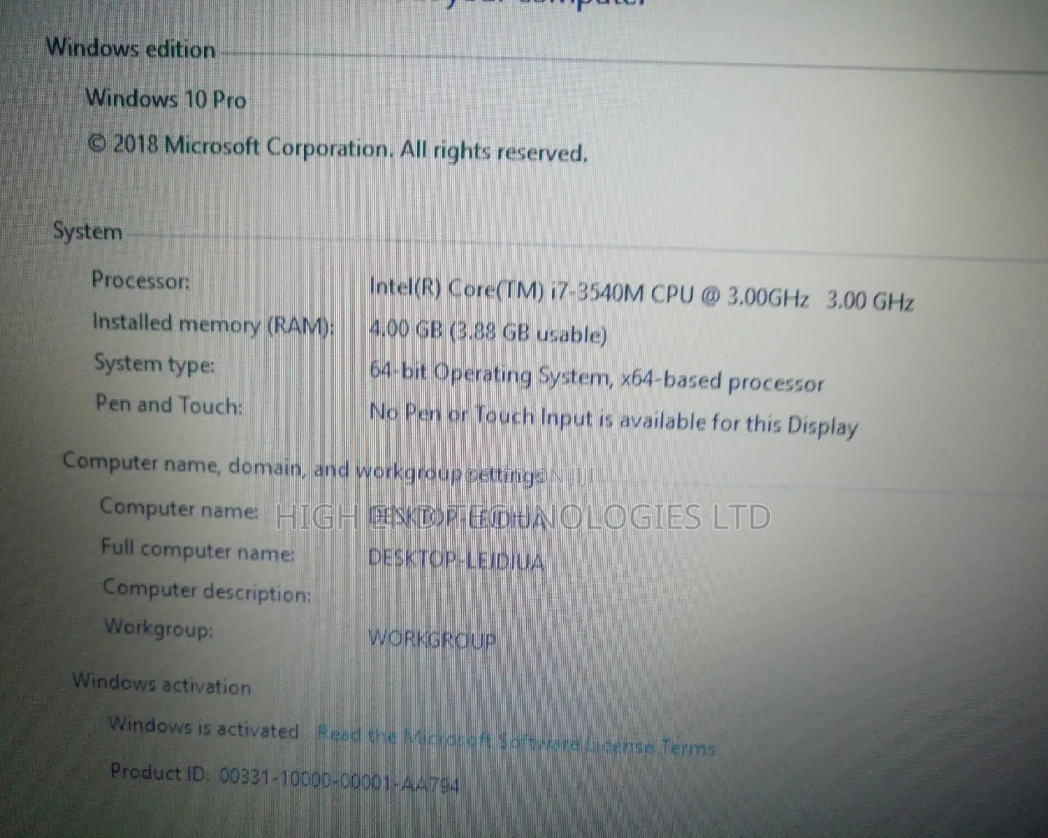 New Laptop Dell Latitude E6430 4GB Intel Core I7 HDD 500GB