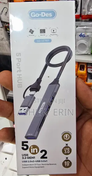 Go Des 5 Port Hub -5 in 2 Hub