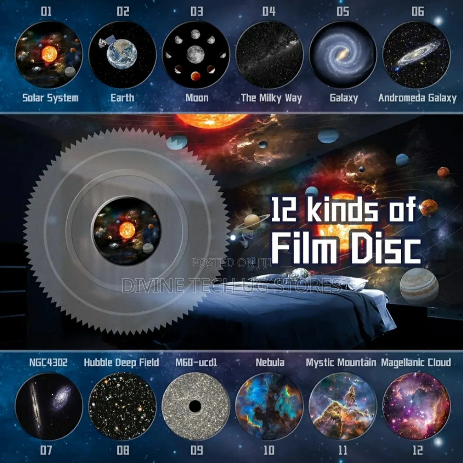 Galaxy Projector Star Light,13 Discs Starry Sky Night Light