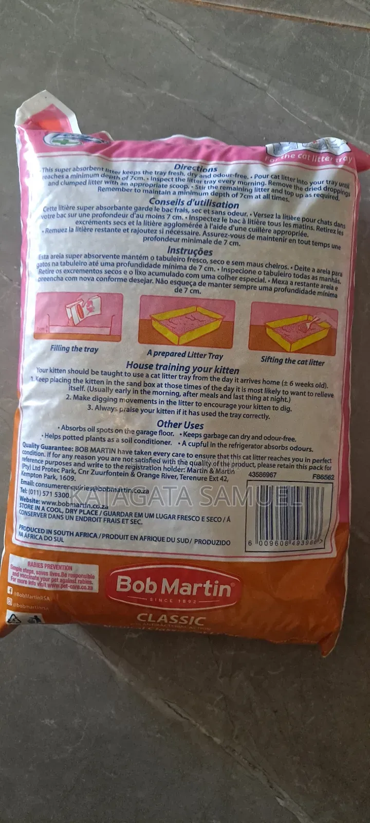 BOB Martin Tradition Cat Litter 2.5kg