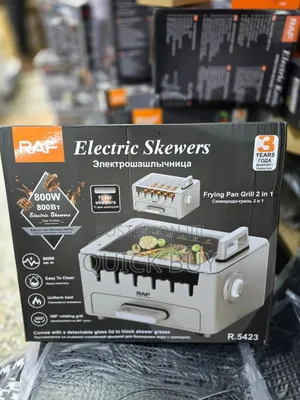 Raf Unique 2-in-1 Electric Grill And Frying Pan